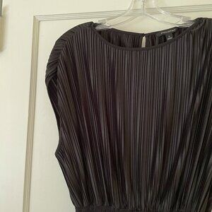 Banana Republic Black Peated Midi Dress Size S
